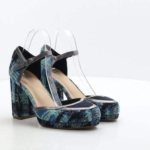 Marks and Spencer Womens Multicoloured Geometric Polyester Strappy Heel UK 7