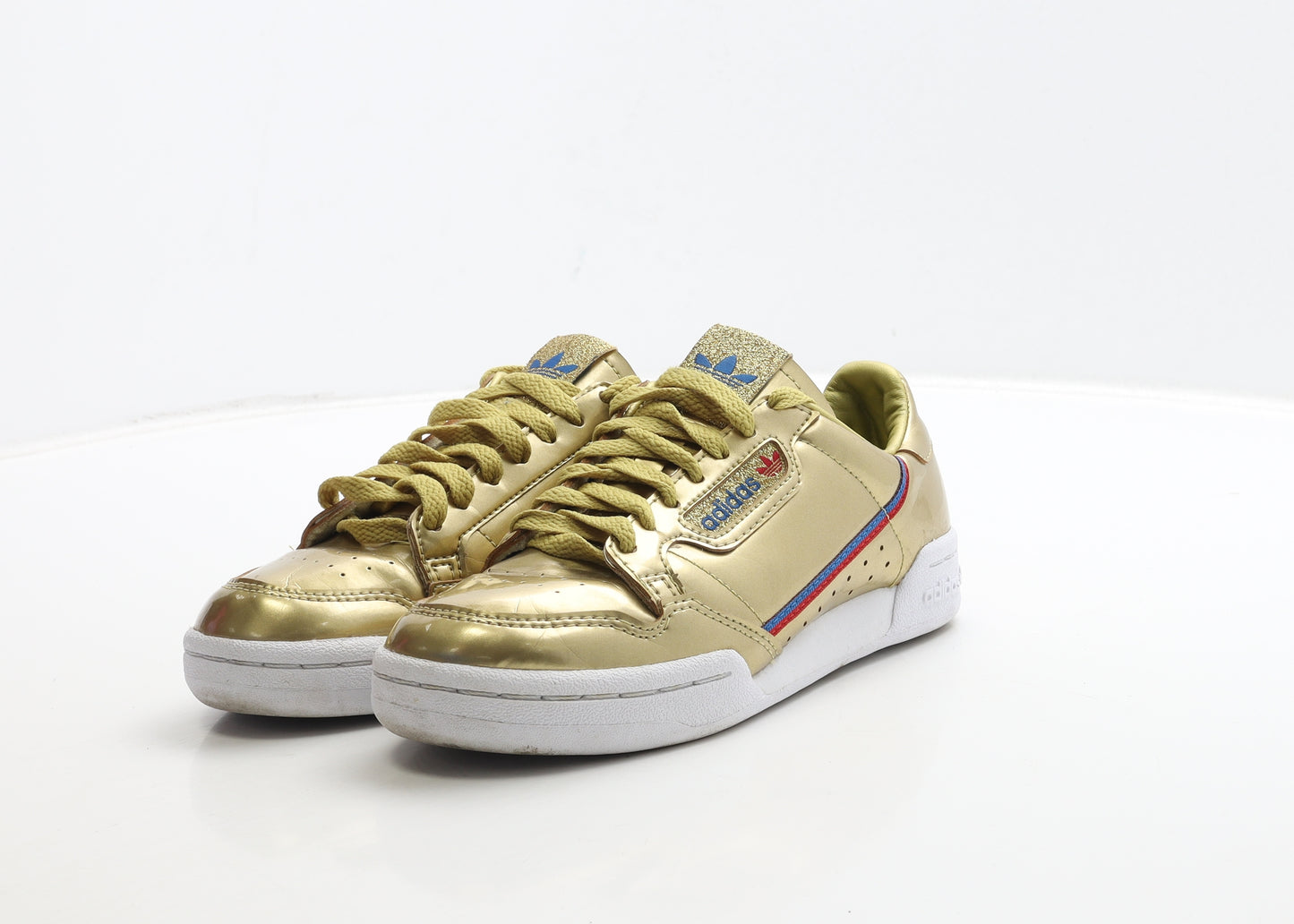 adidas Girls Gold Leather Trainer UK 3.5 36