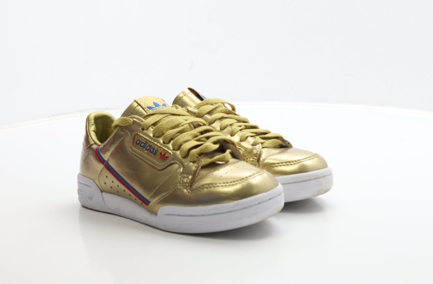 adidas Girls Gold Leather Trainer UK 3.5 36