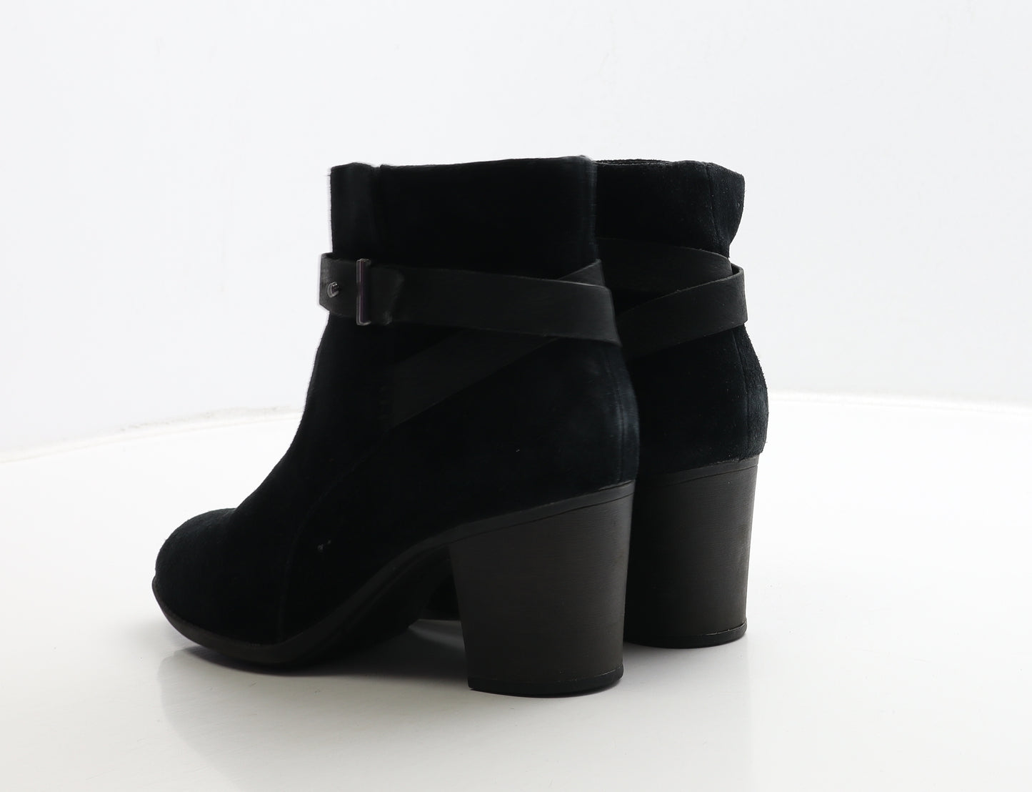 Clarks Womens Black Leather Bootie Boot UK 7 41