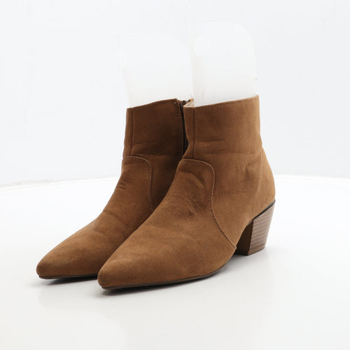 Primark Womens Brown Suede Bootie Boot UK 4 37