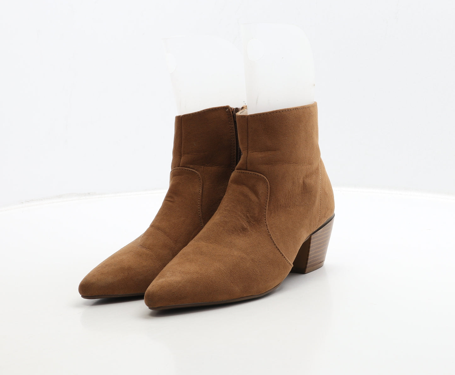 Primark Womens Brown Suede Bootie Boot UK 4 37