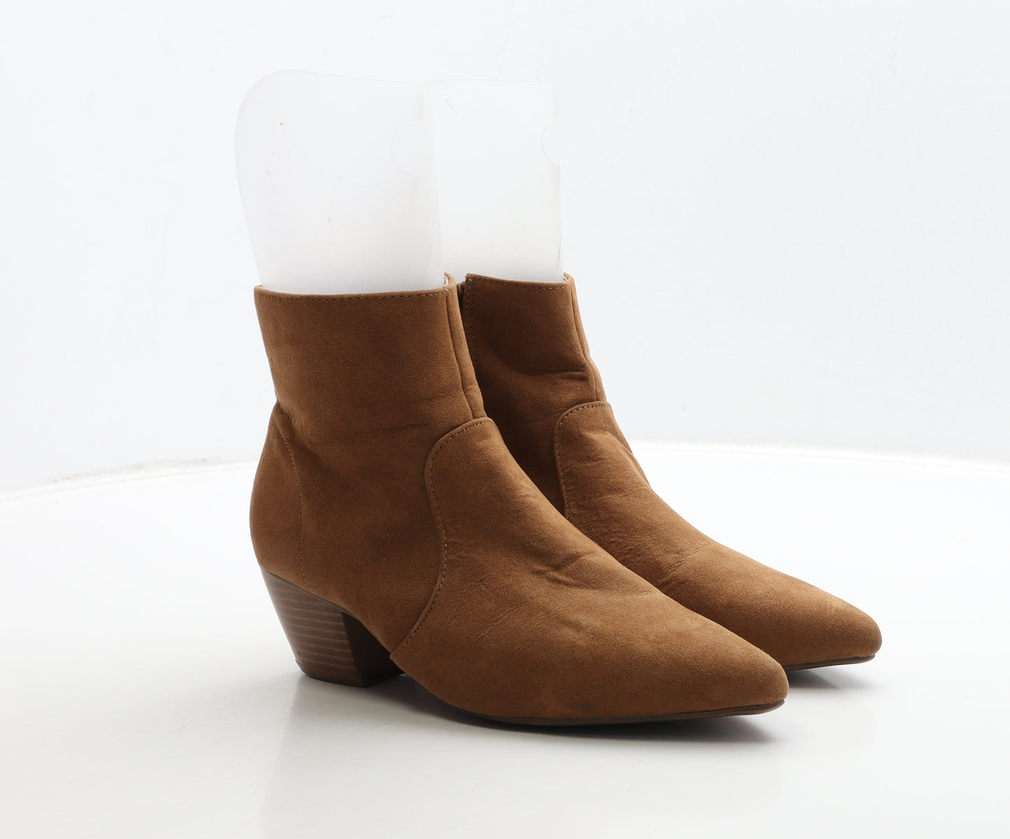 Primark Womens Brown Suede Bootie Boot UK 4 37