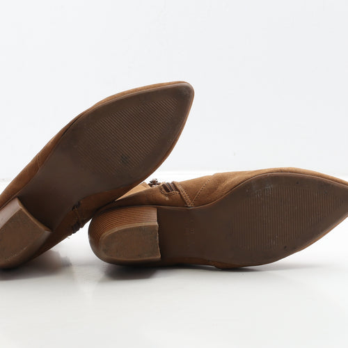 Primark Womens Brown Suede Bootie Boot UK 4 37