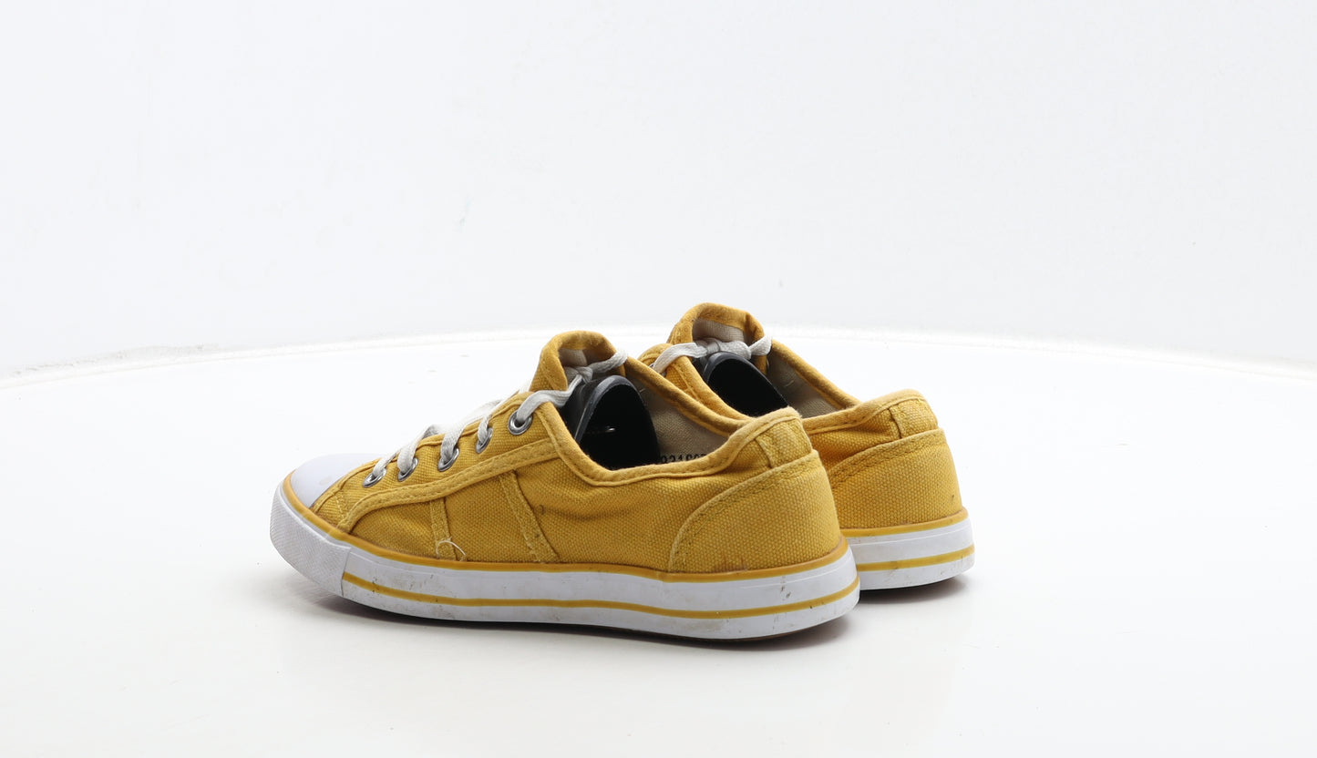 TU Womens Yellow Fabric Trainer UK 4