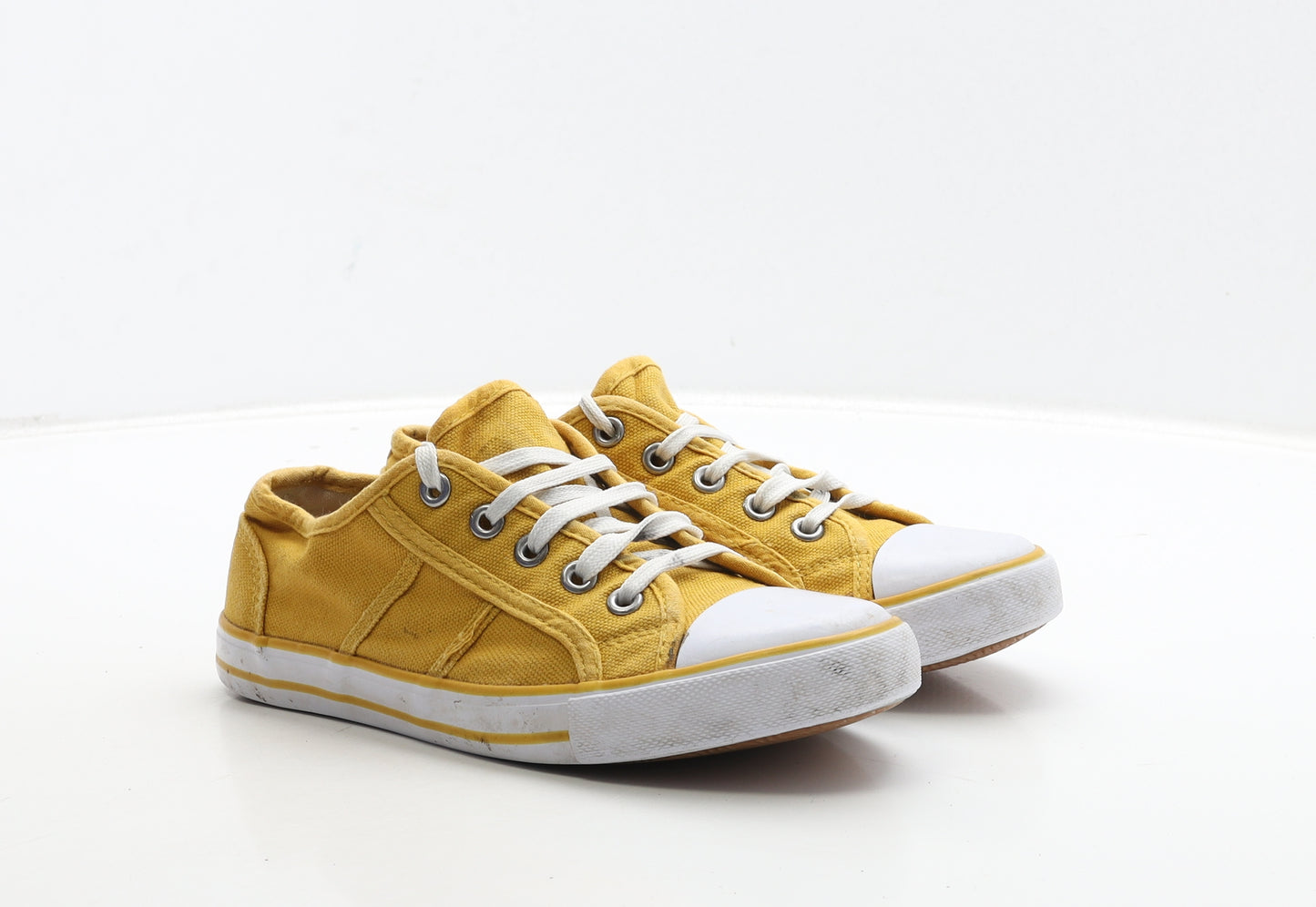 TU Womens Yellow Fabric Trainer UK 4