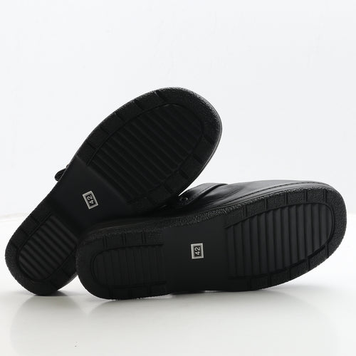 Preworn Womens Black Leather Slip On Sandal UK 8 42
