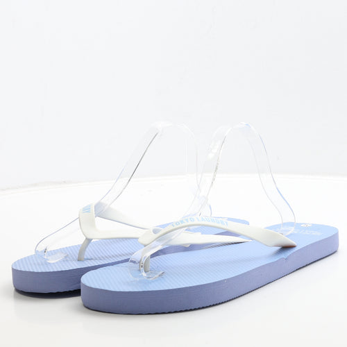 Tokyo Laundry Mens Blue Rubber Thong Sandal UK 11.5