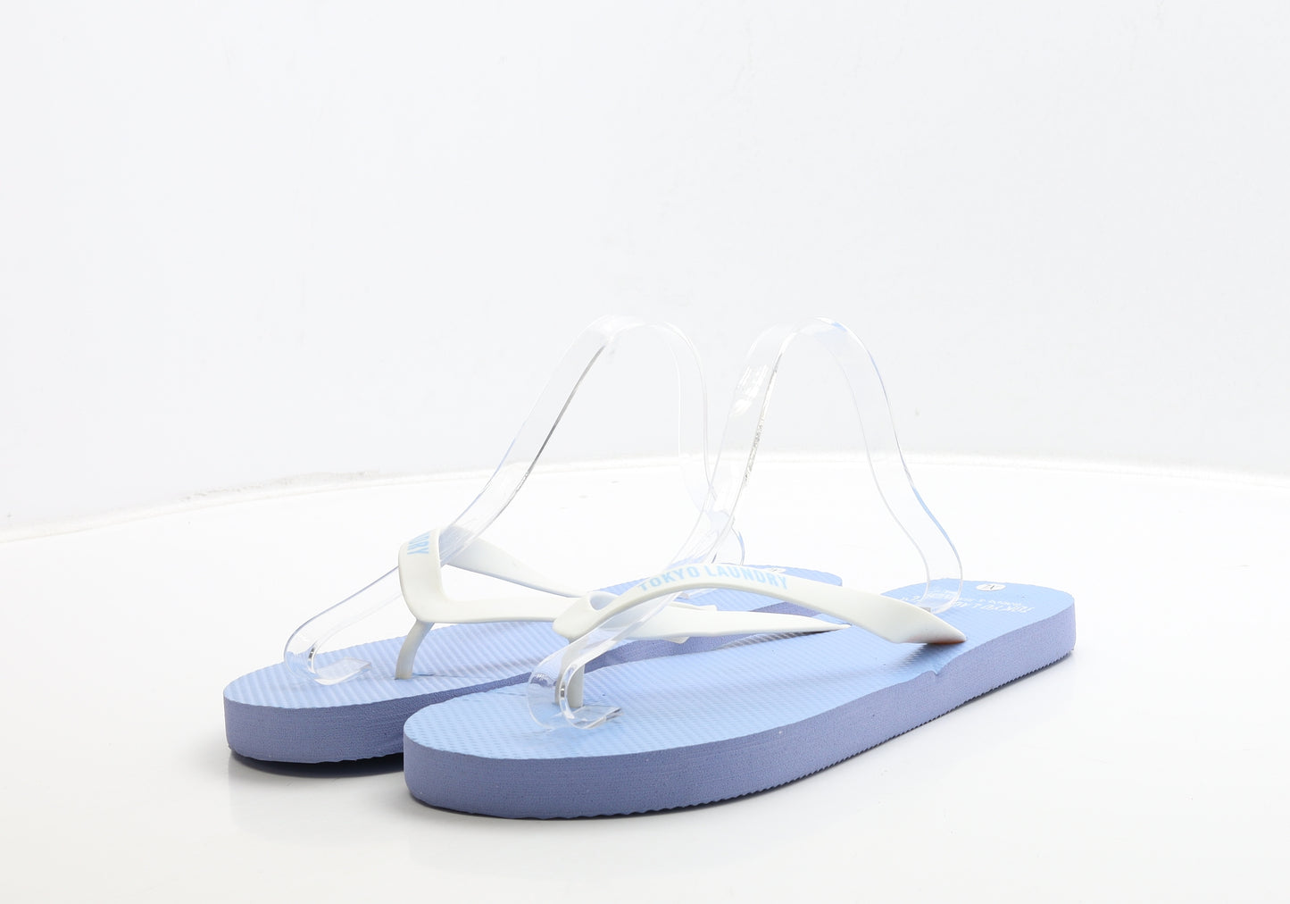 Tokyo Laundry Mens Blue Rubber Thong Sandal UK 11.5