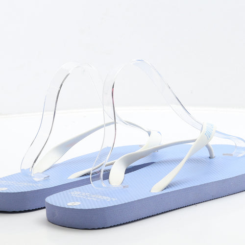 Tokyo Laundry Mens Blue Rubber Thong Sandal UK 11.5