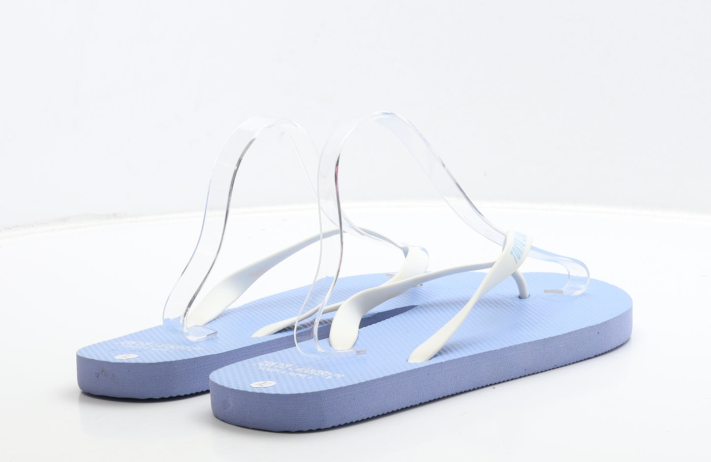Tokyo Laundry Mens Blue Rubber Thong Sandal UK 11.5