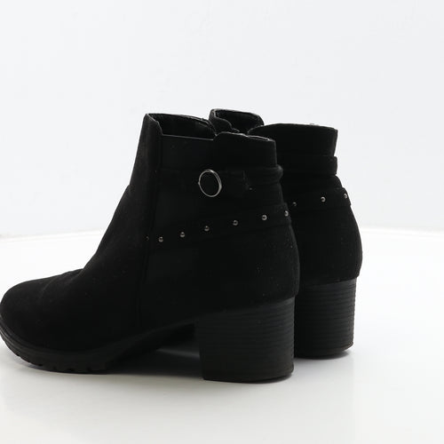 Lilley Womens Black Suede Chelsea Boot UK 6