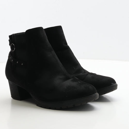 Lilley Womens Black Suede Chelsea Boot UK 6