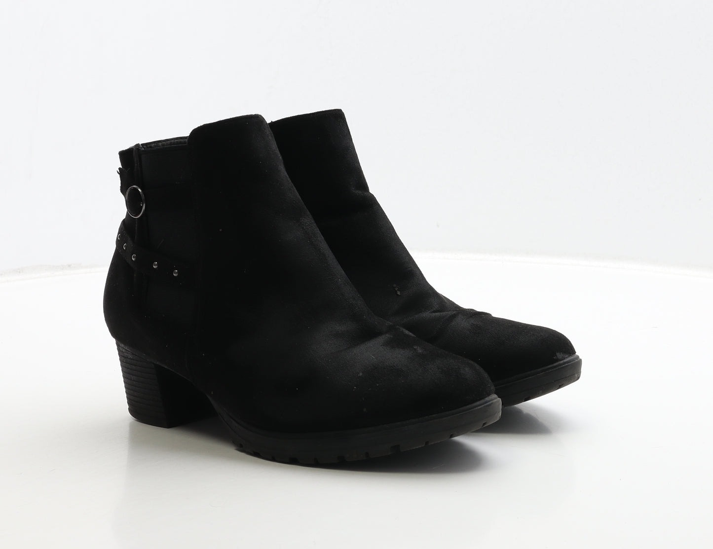 Lilley Womens Black Suede Chelsea Boot UK 6