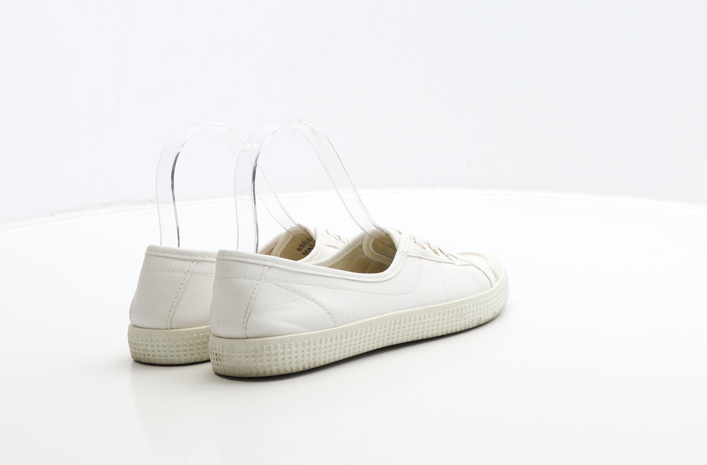 New Look Womens White Faux Leather Slip On Flat UK 3 36