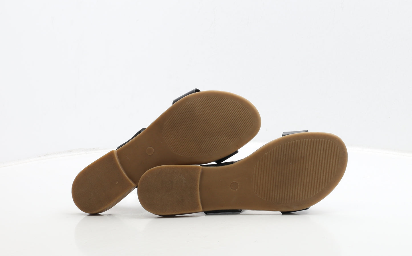 George Womens Black Leather Slingback Sandal UK 6 39