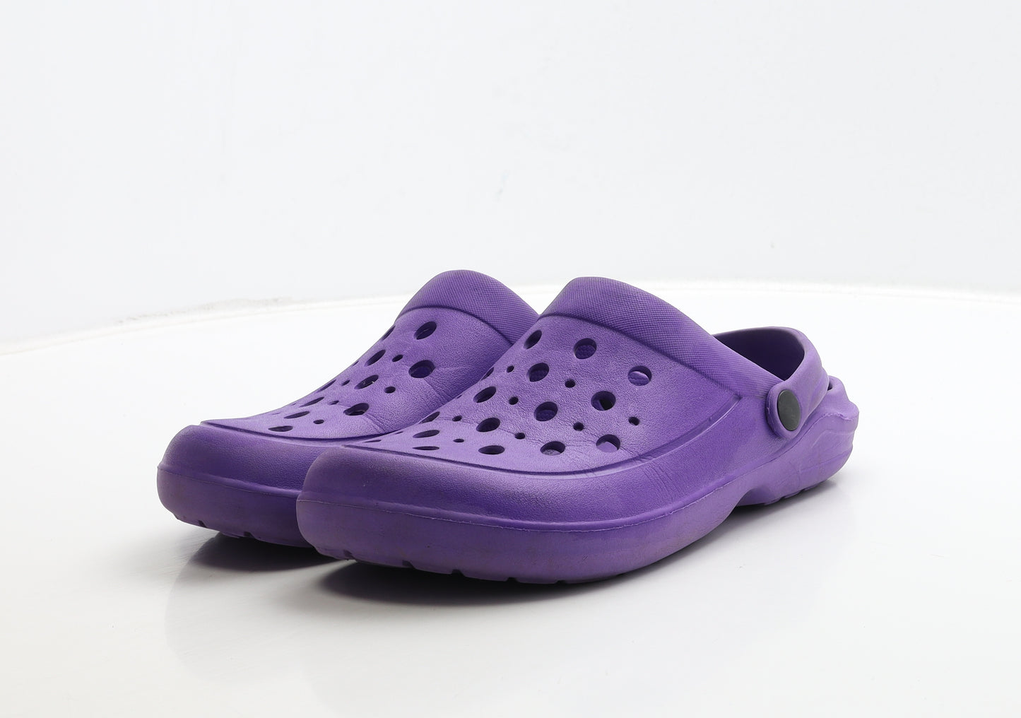 Preworn Womens Purple Rubber Slider Sandal UK 6 39