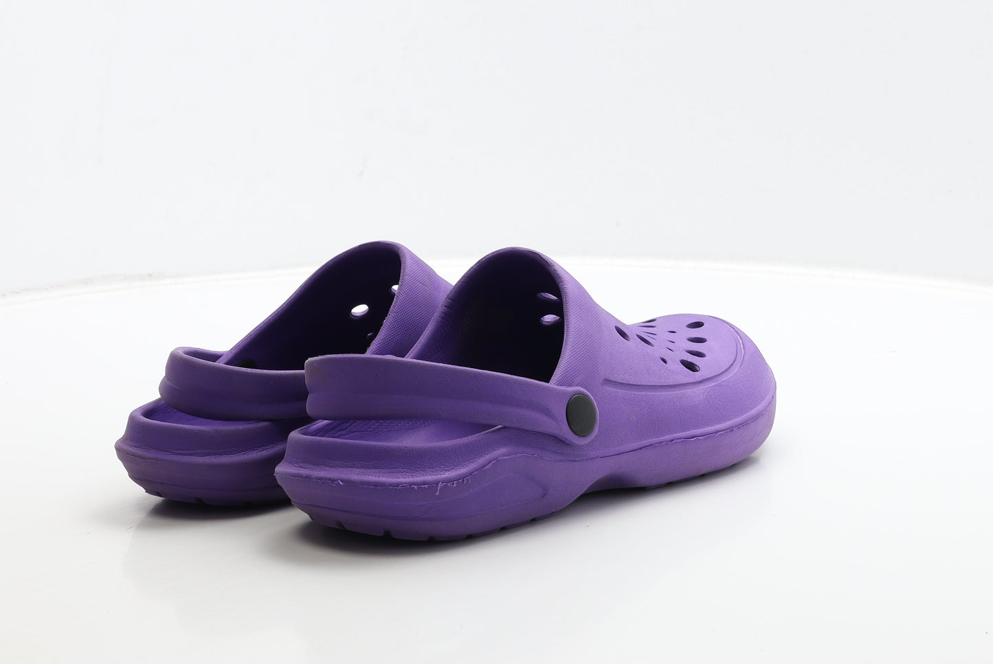 Preworn Womens Purple Rubber Slider Sandal UK 6 39