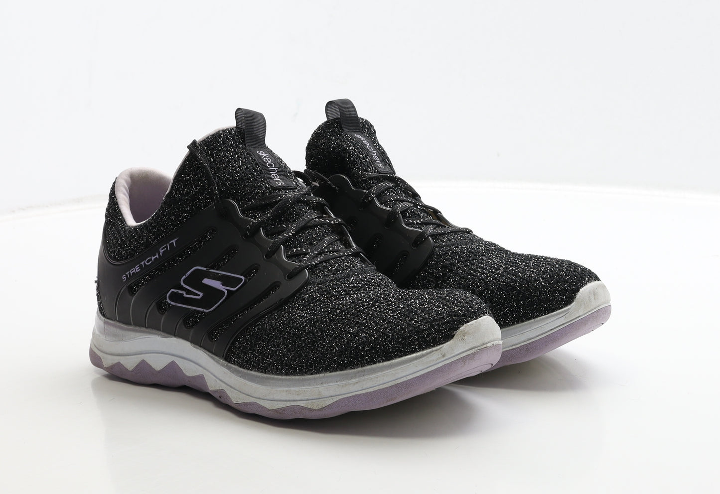 Skechers Womens Black Polyester Trainer UK 5 38