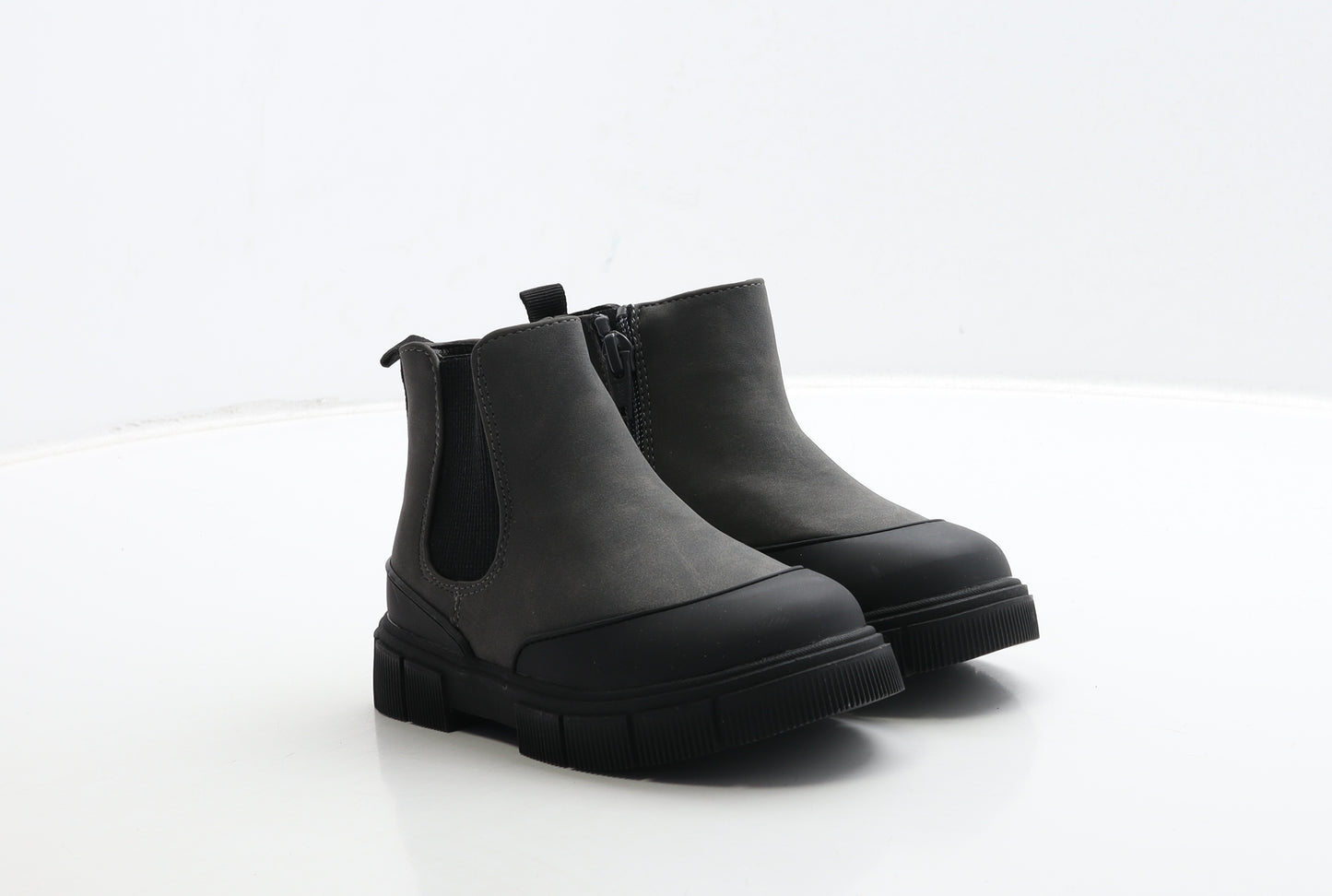 Schuh Girls Grey Leather Chelsea Boot UK 8