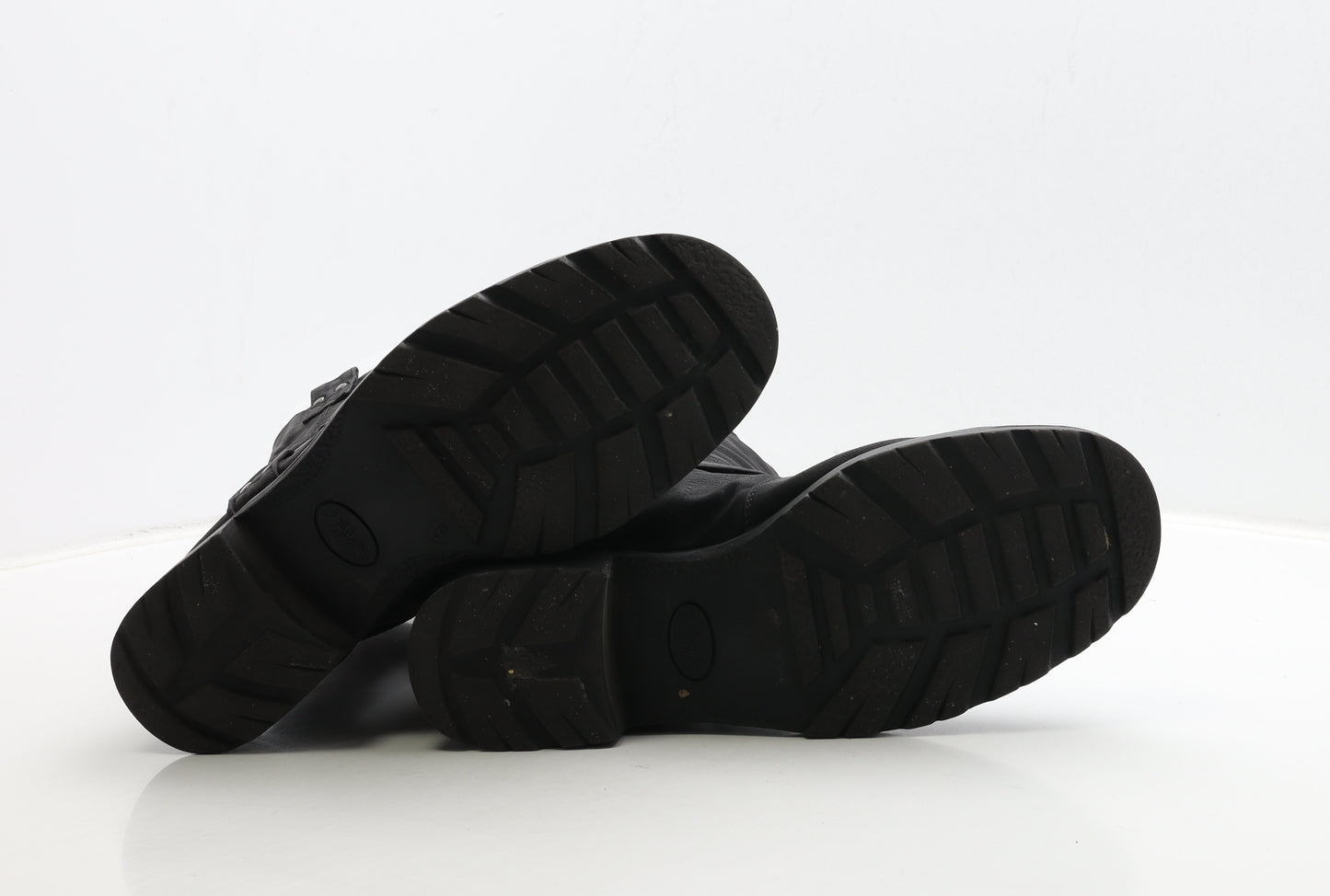 Nature's Own Womens Black Leather Biker Boot UK 8