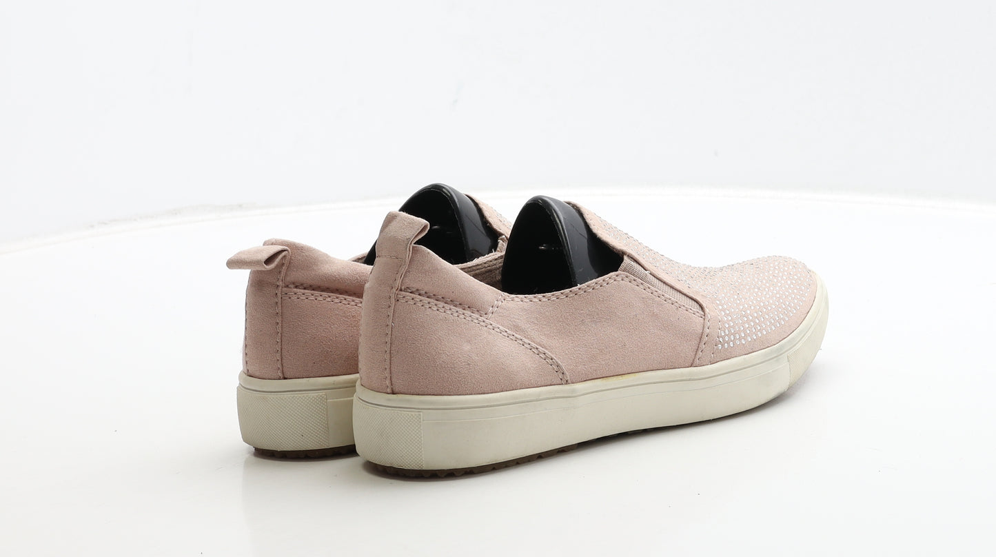 Tamaris Womens Pink Suede Loafer Flat UK 4 37