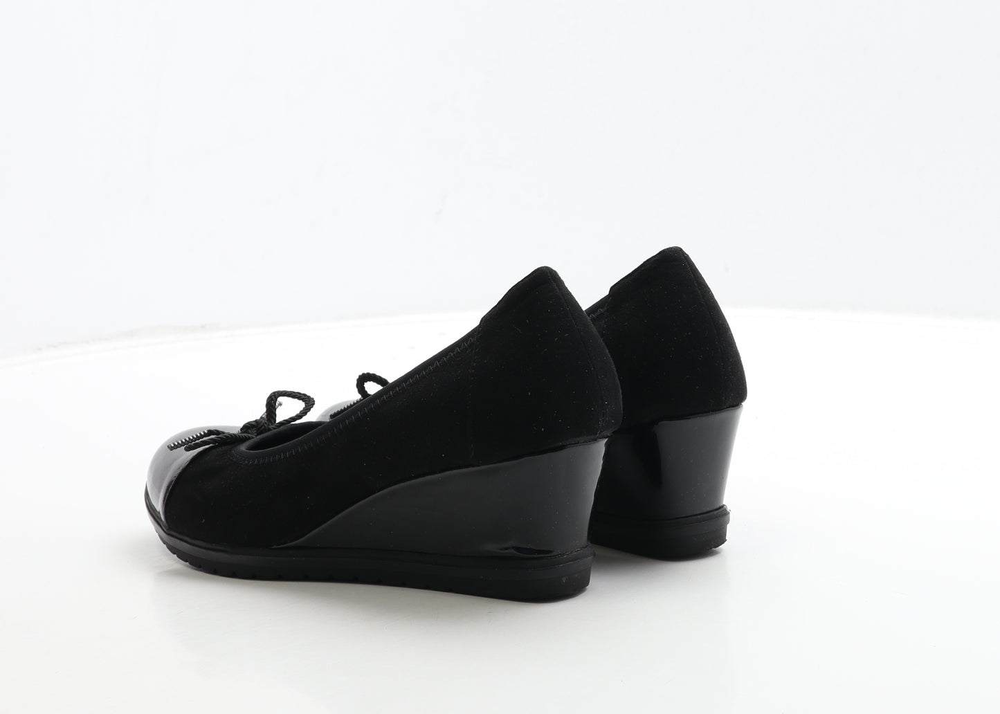 Tamaris Womens Black Leather Court Heel UK 4 37
