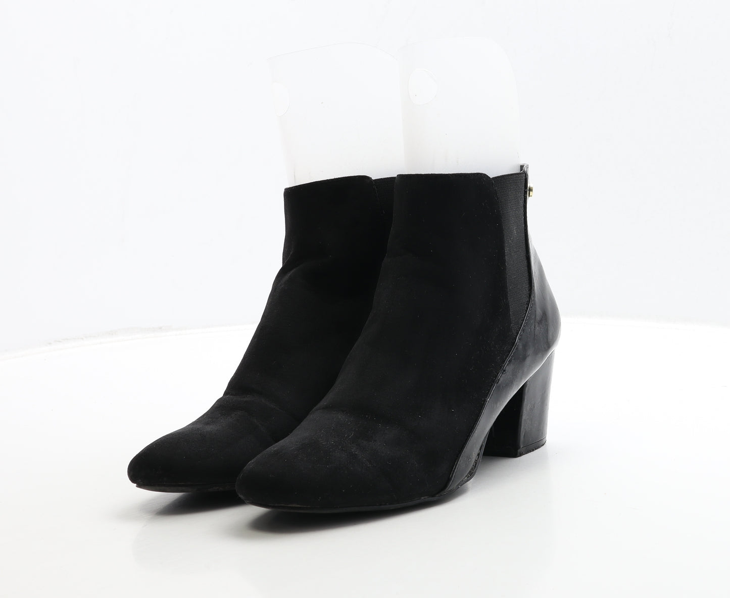 Calvin Klein Womens Black Leather Bootie Boot UK 6 39