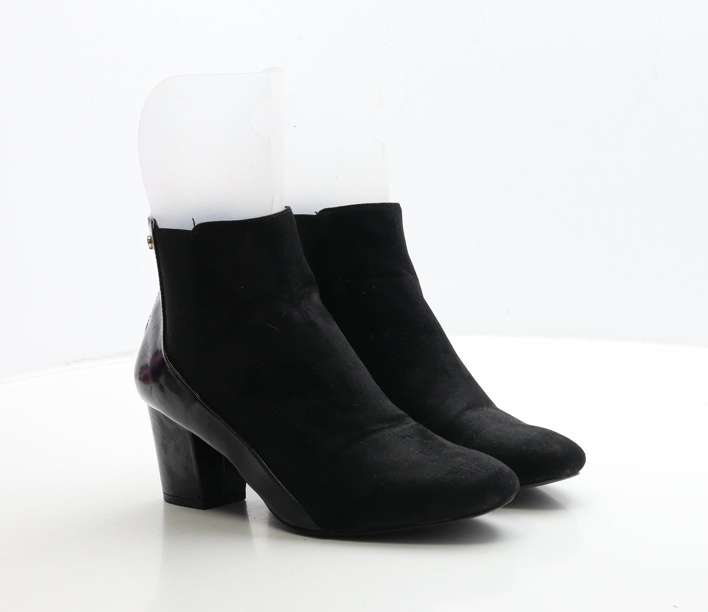 Calvin Klein Womens Black Leather Bootie Boot UK 6 39