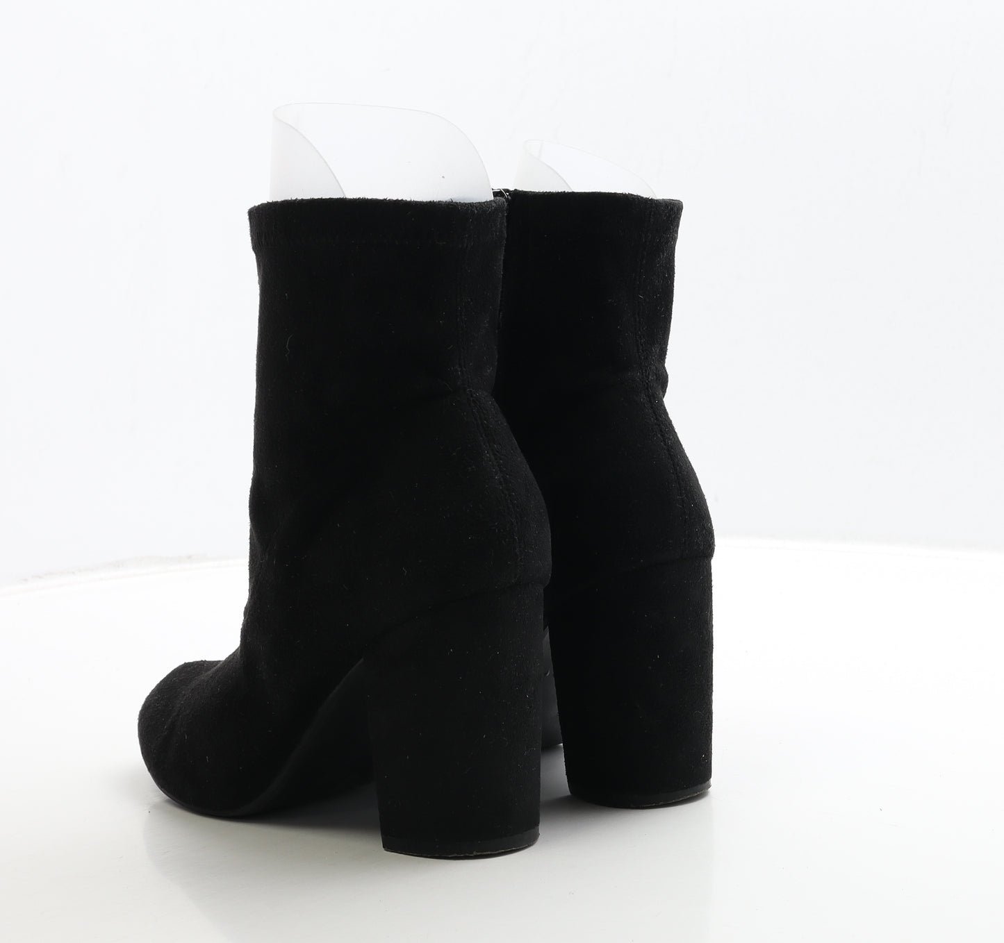 F&F Womens Black Suede Sock Boot UK 6 39