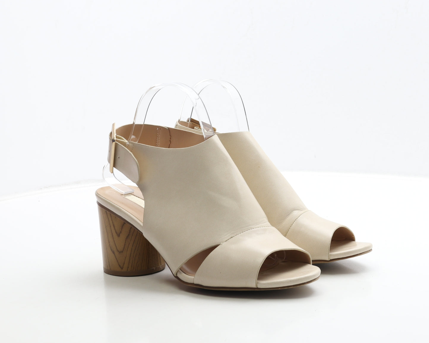 Primark Womens Beige Leather Slingback Heel UK 7 40