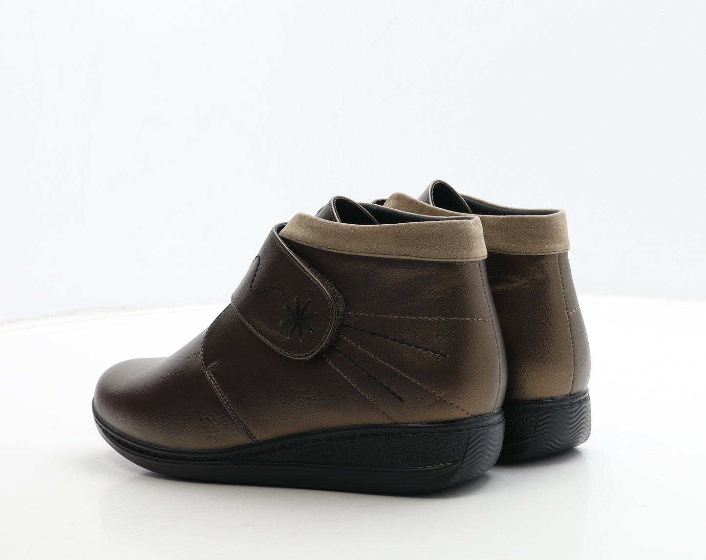 Damart Womens Gold Leather Bootie Boot UK 6 39