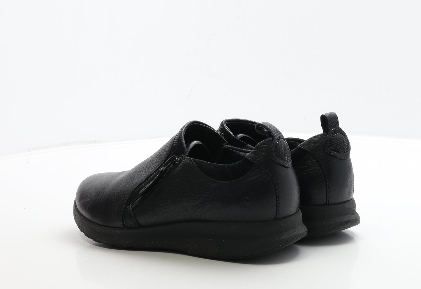 Clarks Womens Black Leather Slip On Flat UK 5.5 39