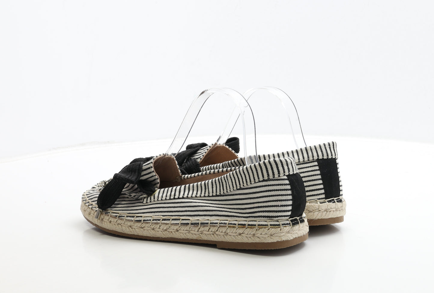 NEXT Womens Beige Striped Fabric Loafer Flat UK 8 42