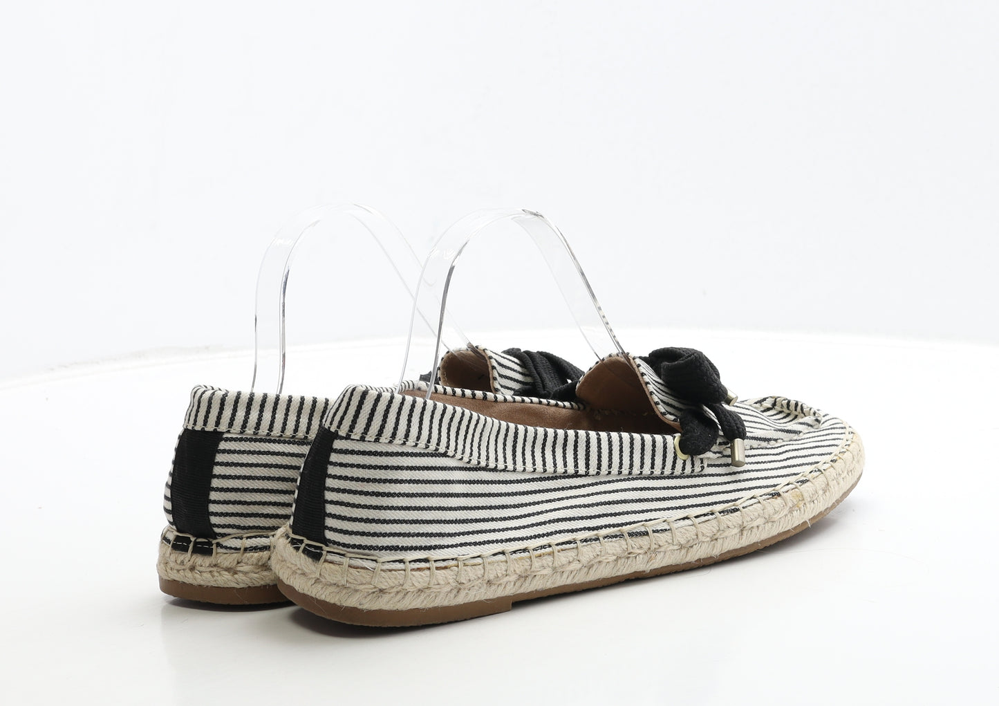 NEXT Womens Beige Striped Fabric Loafer Flat UK 8 42