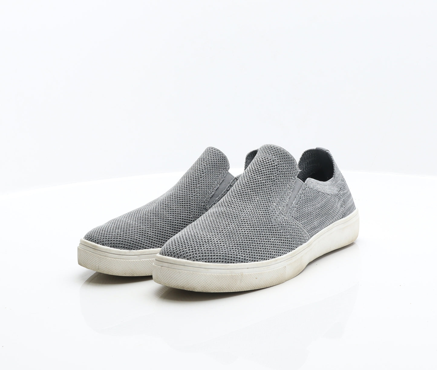 F&F Mens Grey Synthetic Slip On Casual UK 8 42
