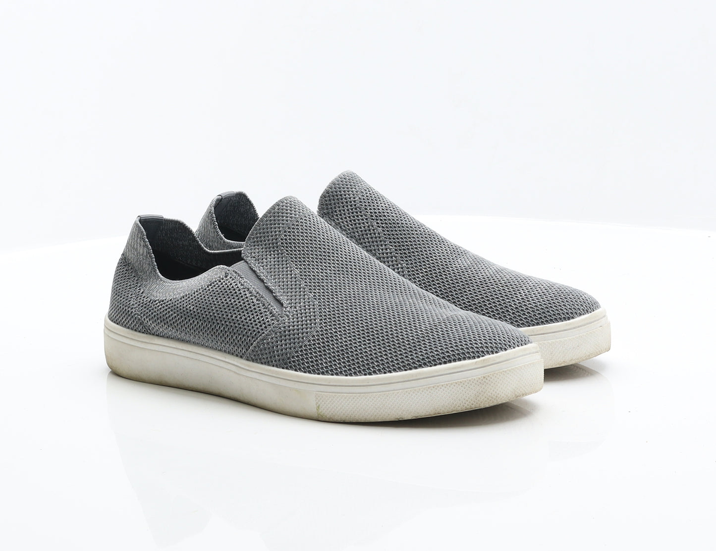 F&F Mens Grey Synthetic Slip On Casual UK 8 42