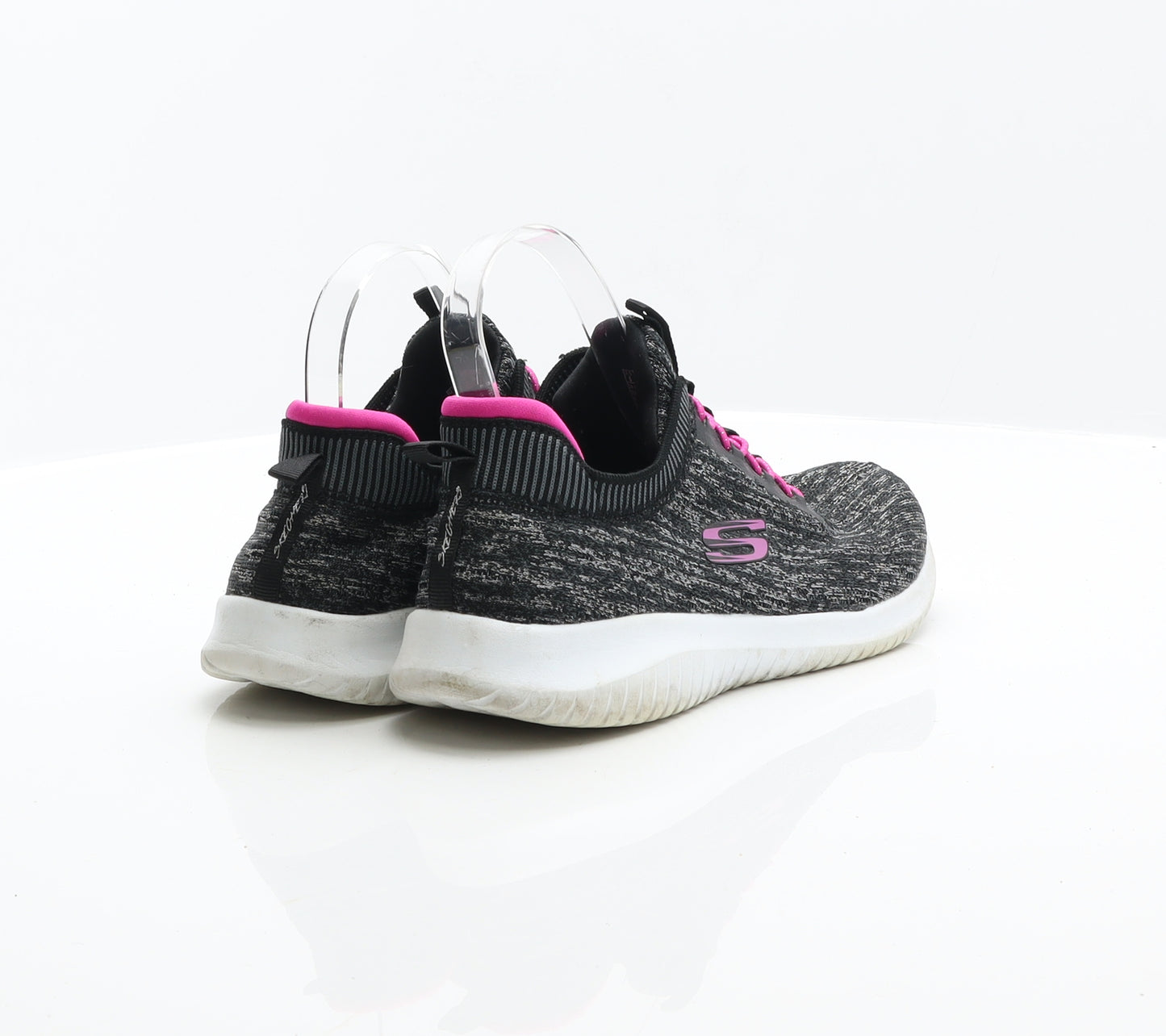 Sketchers Womens Black Synthetic Trainer Flat UK 5 38