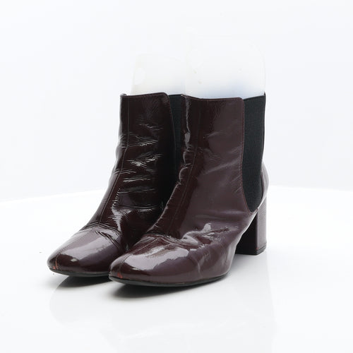 Insolia Womens Purple Leather Chelsea Boot UK 6