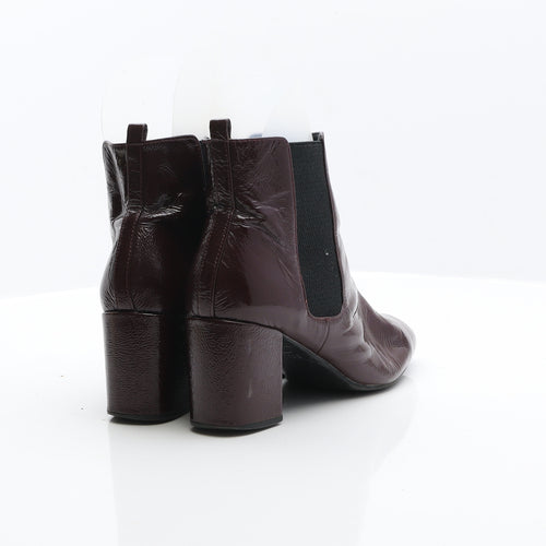 Insolia Womens Purple Leather Chelsea Boot UK 6