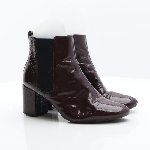 Insolia Womens Purple Leather Chelsea Boot UK 6