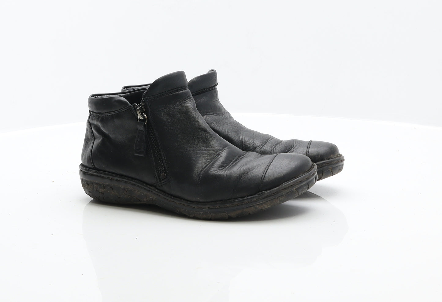 Preworn Womens Black Leather Chelsea Boot UK 5 38