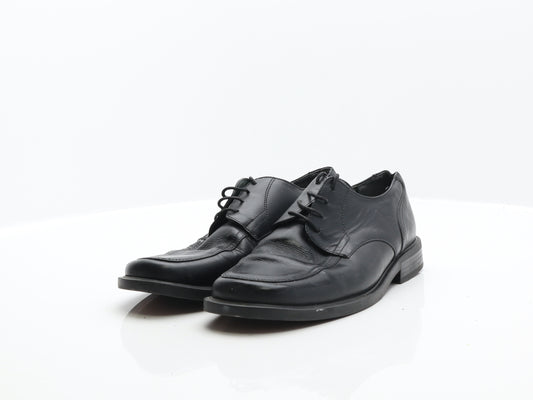 George Mens Black Leather Oxford Dress UK 7.5 41