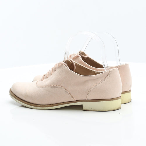 F&F Womens Pink Suede Loafer Flat UK 5 38