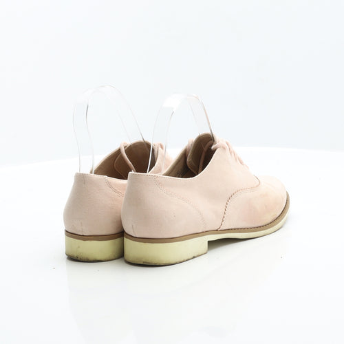 F&F Womens Pink Suede Loafer Flat UK 5 38