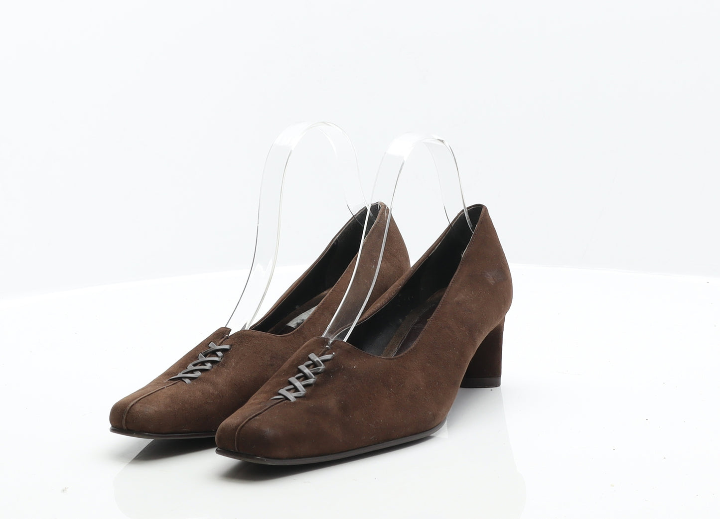 Preworn Womens Brown Suede Mule Heel UK 5.5