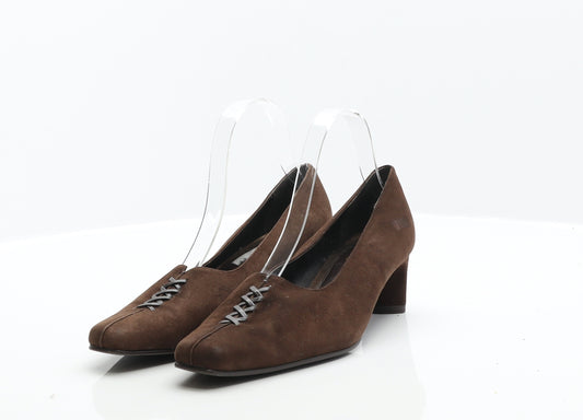 Preworn Womens Brown Suede Mule Heel UK 5.5