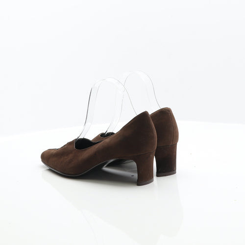 Preworn Womens Brown Suede Mule Heel UK 5.5