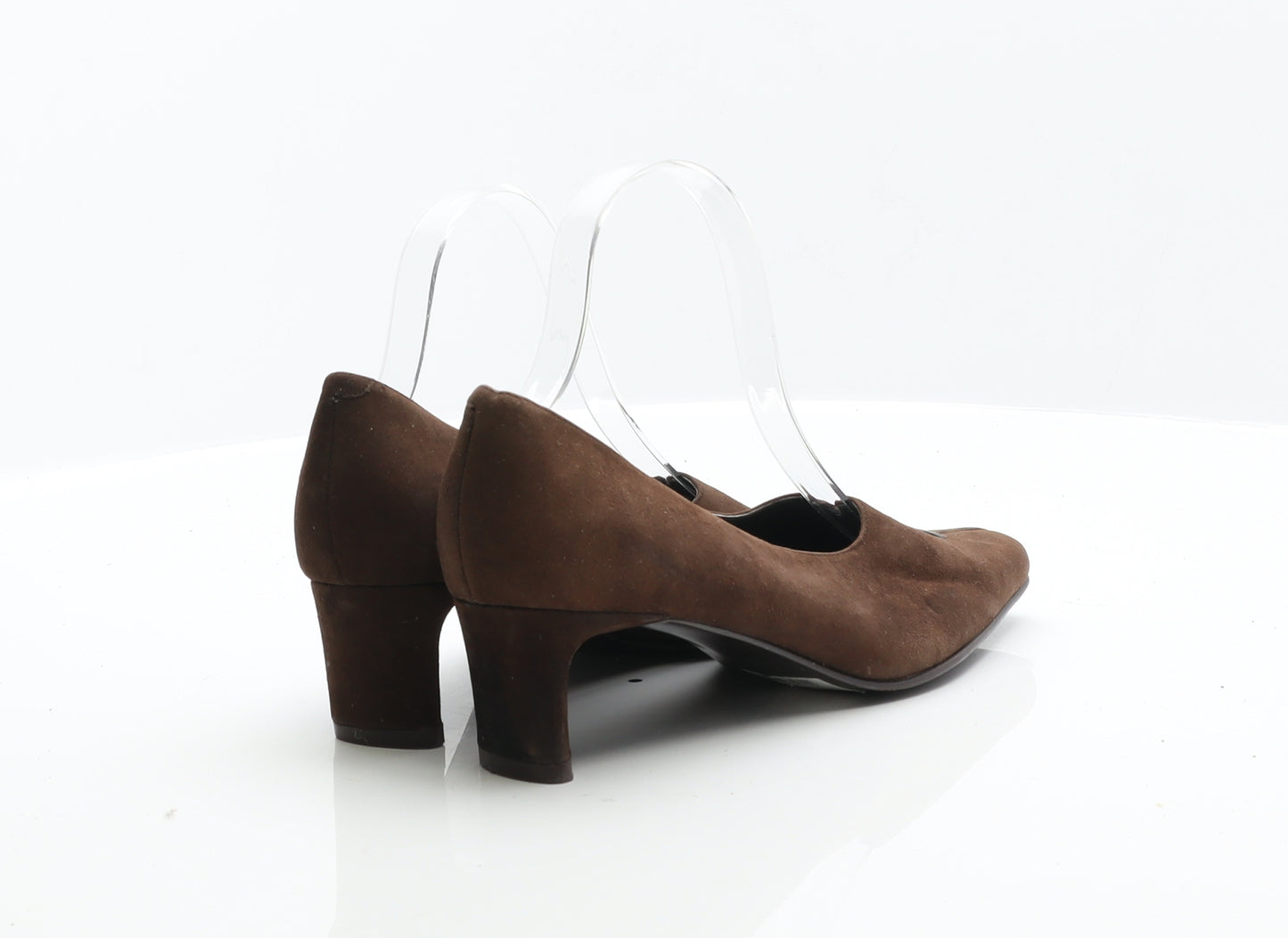 Preworn Womens Brown Suede Mule Heel UK 5.5