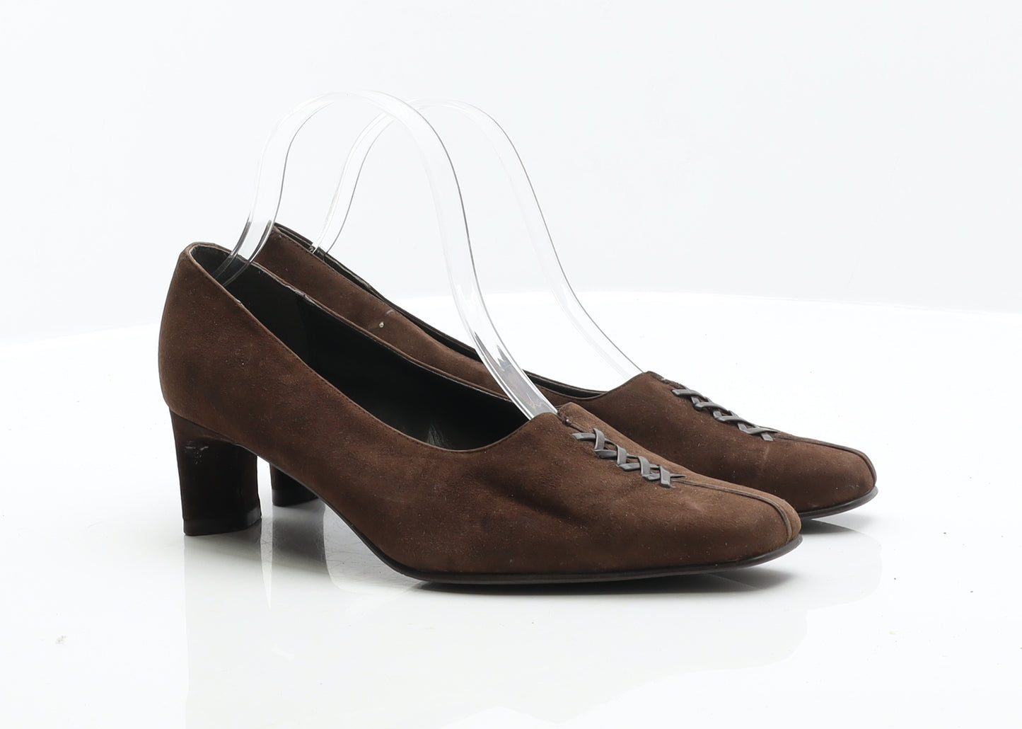 Preworn Womens Brown Suede Mule Heel UK 5.5